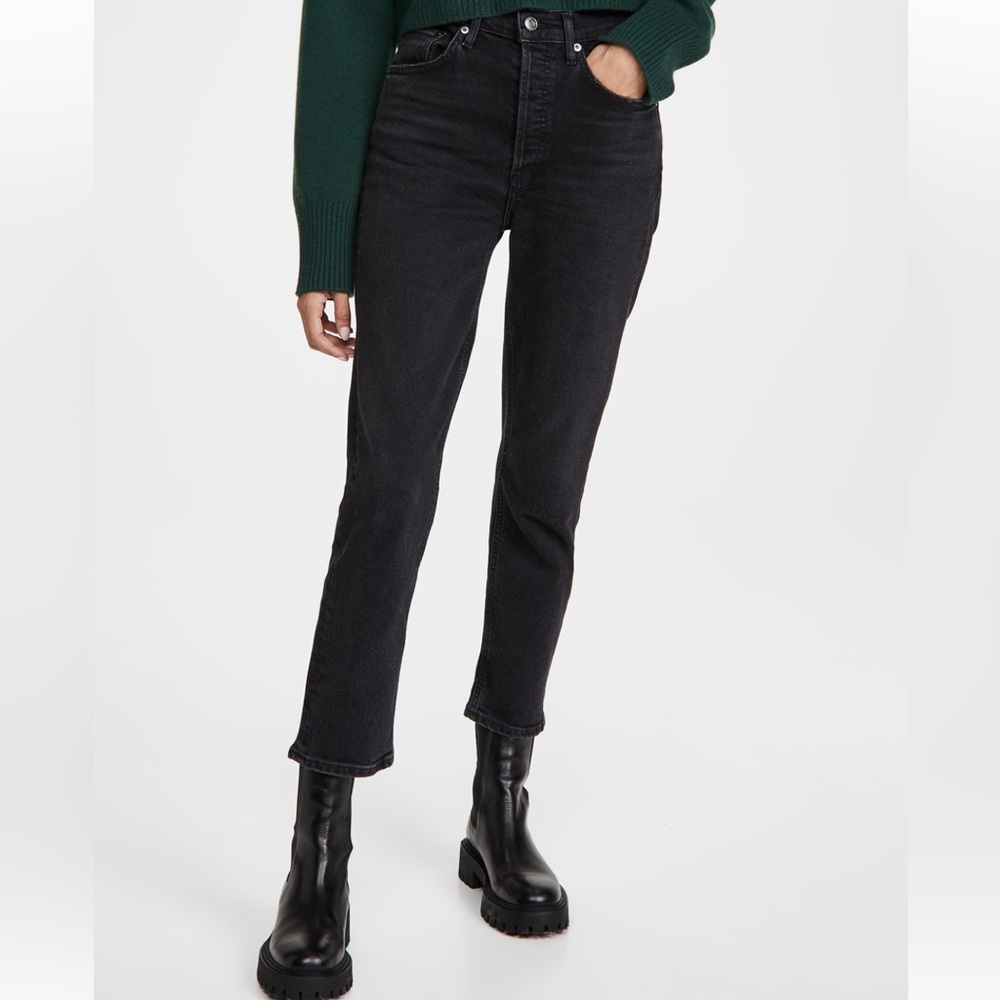 Riley Straight Crop Jeans in Panoramic